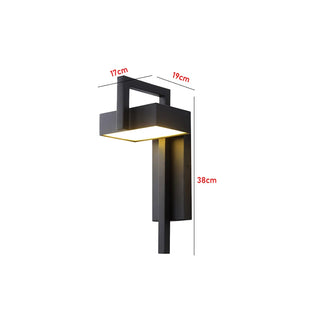 Black Steel Wall Light – Modern Outdoor Lamp With Energy Efficient LED Lighting