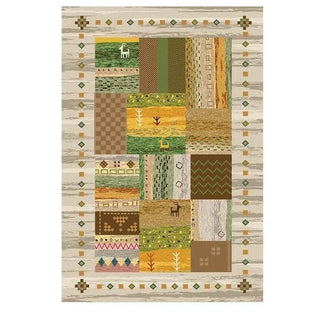 moroccan handcrafted artisan woven rug non slip quick dry front view