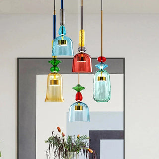 Colorful Pendant Lamp – Nordic Style Geometric Pendant Light with LED Energy Efficient Lighting