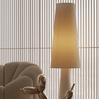 Nordic Floor Lamp – Modern Fabric Shade | Durable Iron Frame Lighting