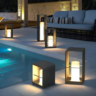 Outdoor Solar Lamp – Aluminium Freestanding Solar Light with Adjustable Brightness
