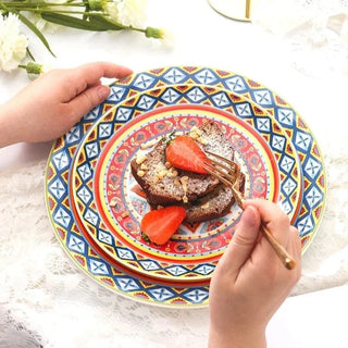 hand painted ceramic plates earthworks elegant porcelain plates luxury dining detail