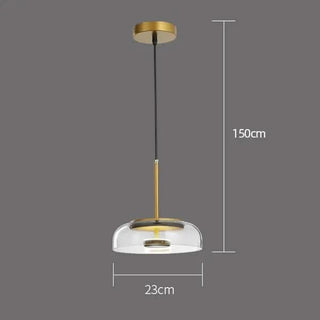 Modern Pendant Lamp – Durable Aluminum & Glass Fixture with Warm White Lighting