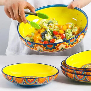 Hand-Painted Ceramic Dinnerware – Artisan Crafted Porcelain Plates & Bowls Set