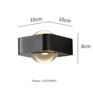 Modern Wall Light | Stainless Steel LED Wall Lamp - Black & Gold Sconce