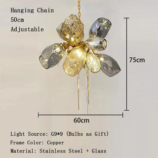 Modern Glass Pendant Light – Aluminum LED Pendant Lamp for Living Room Lighting