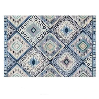moroccan handcrafted rug non slip thin quick dry carpet front view