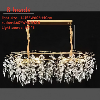 Modern Crystal Chandelier – Luxury Cut Crystal Pendant with Dimmable LED Lighting