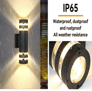 Waterproof Outdoor Wall Light – LED Energy Efficient Black Metal Sconce