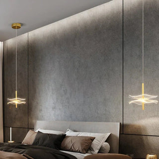Modern LED Pendant Light – Scandinavian Gold Lampshade With Soft Ambient Lighting