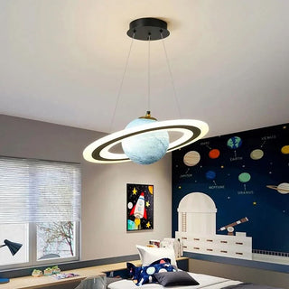 Space Pendant Lamp – Color Changing LED Kids Room Lighting With Planet Design