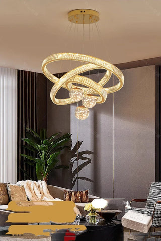 Modern Crystal Chandelier – Dimmable LED Lighting | Elegant Living & Dining Room Fixture