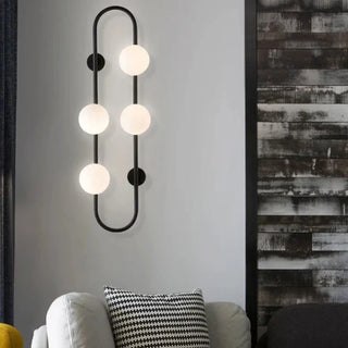 Modern Scandinavian wall light close-up — bubble design interior lamp