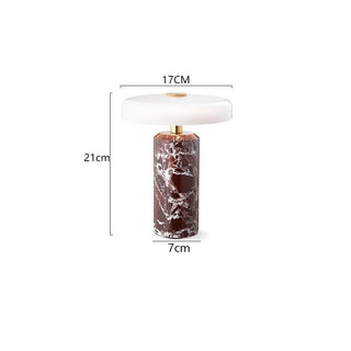 Marble LED Table Lamp – Modern Touch Control Lamp with Frosted Glass Shade