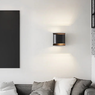 Gold Brass Wall Light – Bi Directional Metal Wall Sconce for Living Room Lighting