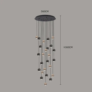 Brushed Steel Pendant Light – Modern LED Dimmable Lamp for Living Room