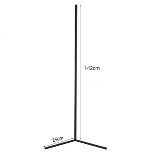Aluminum floor lamp designer — LED warm stainless finish detail