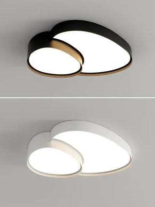 Black Iron Ceiling Light – Modern LED Surface Mount Fixture for Living Room