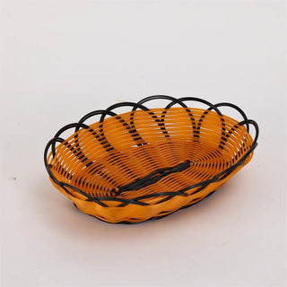 Woven rattan fruit basket