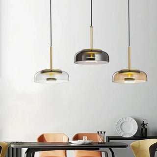Modern Pendant Lamp – Durable Aluminum & Glass Fixture with Warm White Lighting