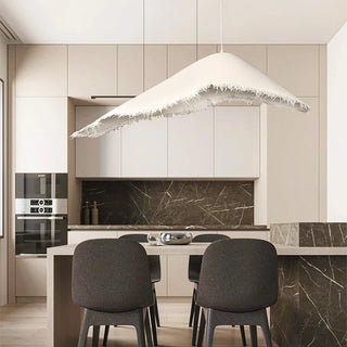 Nordic LED Pendant Light – White Iron Modern Pendant Lamp for Living Room Lighting