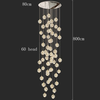 Modern Crystal Chandelier – Dimmable LED Pendant Light | Living Room Lighting