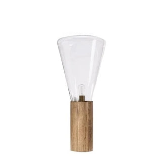 Muffins clear glass lamp side — modern LED warm glow
