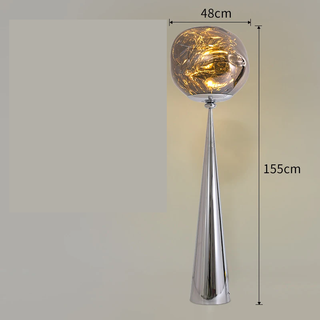 Lava Ball Floor Lamp – Decorative Aluminum Base With Acrylic Globe Light