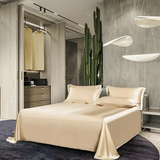 mulberry silk bedding luxury silk duvet cover silky pillowcases set lifestyle view