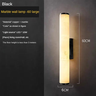 Copper Marble Wall Light – Minimalist Modern Wall Lamp with Integrated LED