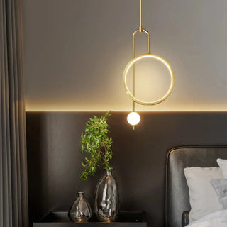 Modern Ring Pendant Light – LED Hanging Lamp With Adjustable Height & Warm Accent Lighting