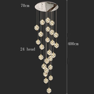 Modern Crystal Chandelier – Dimmable LED Pendant Light | Living Room Lighting