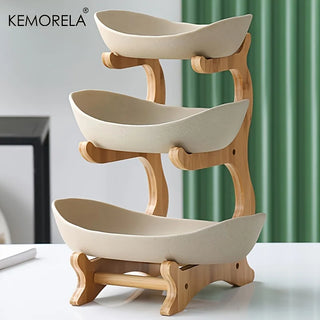 Modern wood fruit platter