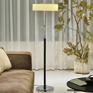 Glass Wood Floor Lamp – Modern Living Room Lamp With Soft LED Lighting