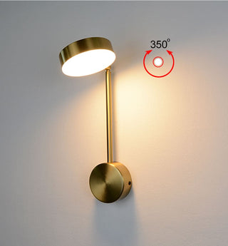 Rotating Wall Light – Directional LED Metal Sconce with Warm Ambient Lighting
