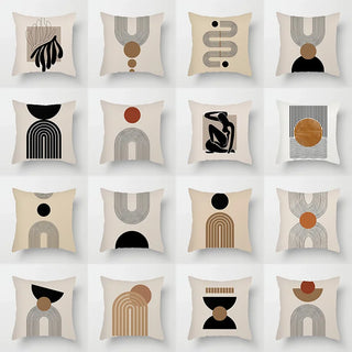 pattern pillowcases abstract cushion covers durable polyester cotton fabric collection view