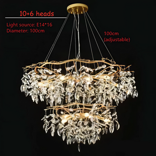 Modern Crystal Chandelier – Luxury Cut Crystal Pendant with Dimmable LED Lighting