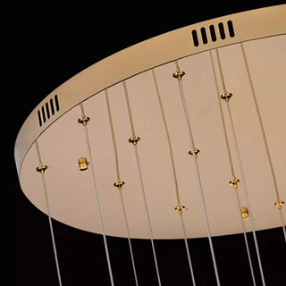 Lustre Moderne en Cristal – Suspension Élégante pour Salon avec Éclairage LED Intégré
