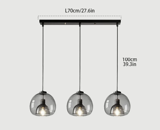Modern Pendant Light – Elegant Interior Pendant Lamp With Warm Clear Glass
