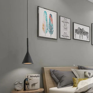 Conical Aluminum Pendant | Adjustable Cable Lighting - Matte Finish Light Fixture