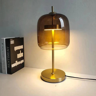 Glass Globe Lamp – Modern Bedside Table Lamp With LED Warm White Light