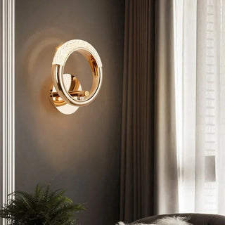 Directional Wall Light – Modern Minimalist Oval Wall Sconce in Gold Metal