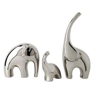 luxury elephant sculptures electroplated ceramic enamel artistic decor front view