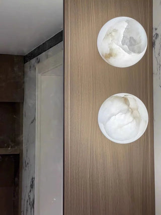 Marble Wall Light – Copper Wall Sconce with Unique Veining & Warm Light