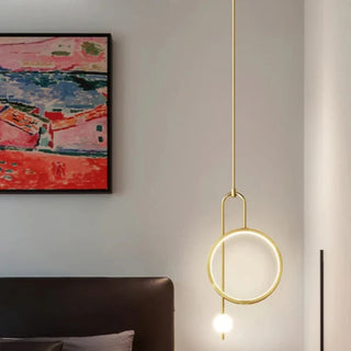 Modern Ring Pendant Light – LED Hanging Lamp With Adjustable Height & Warm Accent Lighting