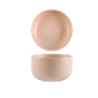 japanese ceramic dinnerware earthworks minimalist porcelain tableware pink plates bowls set view
