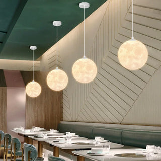 Modern LED Pendant Light – White Metal Lamp With Integrated LED Bulb