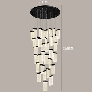 Modern Crystal Chandelier – Elegant Cord Suspended Fixture With Remote Control