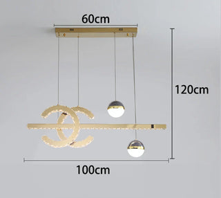 Modern Crystal Chandelier – Elegant Dimmable Lighting for Living Room Ambiance
