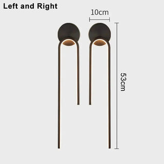 Modern Metal Wall Light – Sculptural LED Wall Sconce with Tapered Arm in Black or Gold